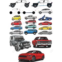  Vehicle Clipart Bundle -