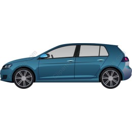 Sleek Blue Hatchback Car