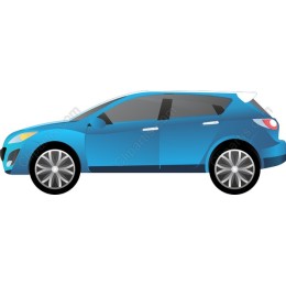 Sleek Blue Sports Car