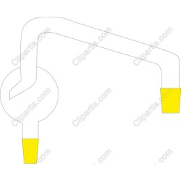 Modern Minimalist Faucet with Yellow Accents