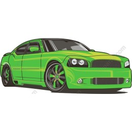 Green Muscle Car