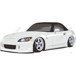 Stylish White Convertible Sports Car