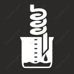 Laboratory Flask with Spiraling Apparatus