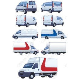 Commercial Vehicle Bundle - Clipart Set