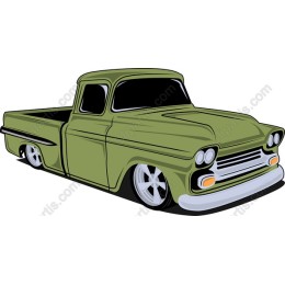 Vintage Green Pickup Truck