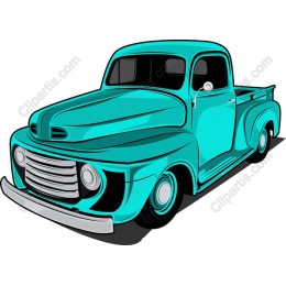 Vintage Turquoise Pickup Truck