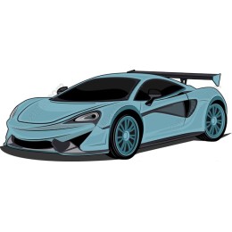 Sleek Blue Sports Car
