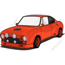 Vibrant Orange Car