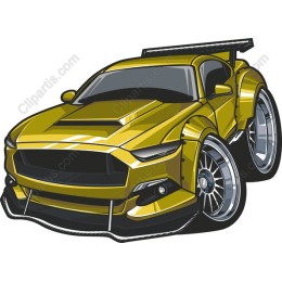 Vibrant Yellow Sports Car