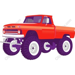 Classic Red Monster Truck