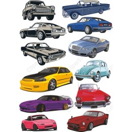 Vintage and Modern Car Set