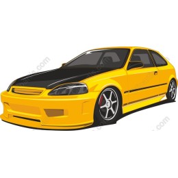 Vibrant Yellow Sports Car
