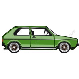 Vintage Green Classic Car