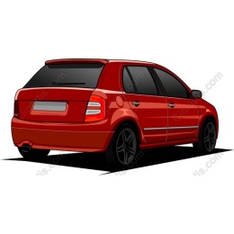 Red Compact Car