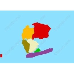 Colorful Mexico Map