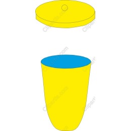 Vibrant Yellow Cup with Lid