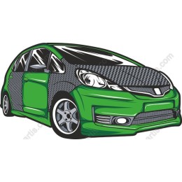 Vibrant Green Sporty Car
