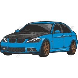 Blue Sports Car