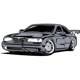 Modified Black Sedan