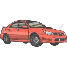 Sporty Red Car