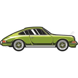 Classic Green Sports Car