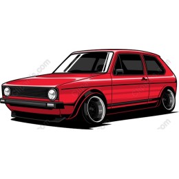 Classic Red Hatchback