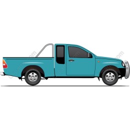 Turquoise Pickup Truck