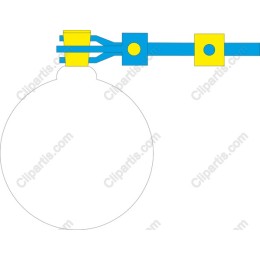 Vibrant Blue and Yellow Ornament