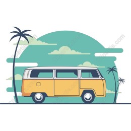 Classic Yellow Camper Van