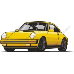 Classic Yellow Sports Car