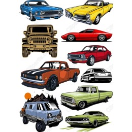 Vintage and Modern Car Set
