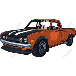 Vintage Orange Pickup Truck