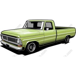 Classic Green Pickup Truck