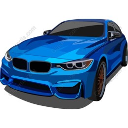 Sleek Blue Sports Car
