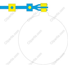 Vibrant Blue and Yellow Ornament