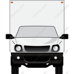 Sleek Front-Facing Delivery Truck