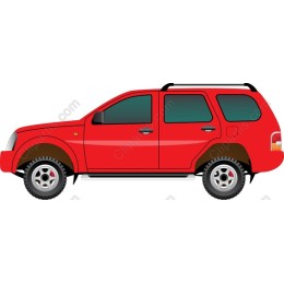 Vibrant Red SUV