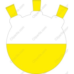 Vibrant Round Container with Yellow Tubes
