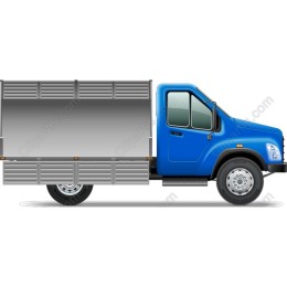 Blue Delivery Truck