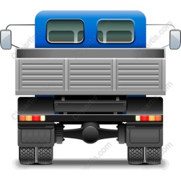 Blue Truck Rear View