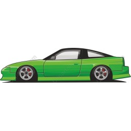 Vibrant Green Sports Car