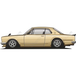 Retro Classic Car Side View