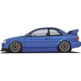 Dynamic Blue Sports Car