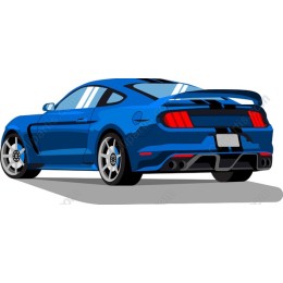 Sleek Blue Sports Car