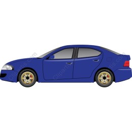 Vibrant Blue Sedan
