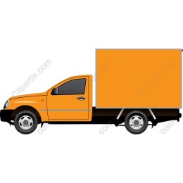 Orange Delivery Truck