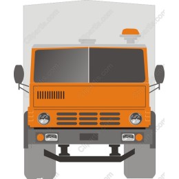Heavy-Duty Orange Truck