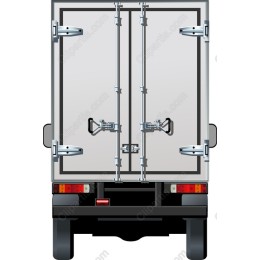 Rear View Delivery Truck