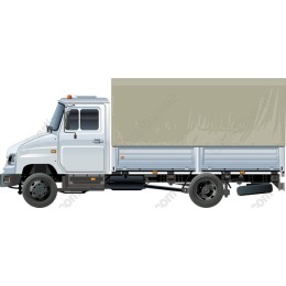 Delivery Truck with Tarpaulin Cover