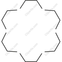 Modern Geometric Hexagonal Floral